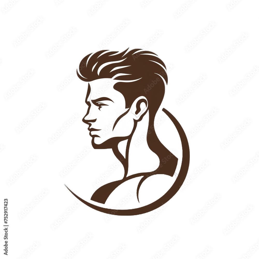 person with a hair isolated on white background person with a hair isolated on white background