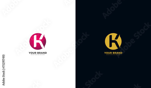 Free Download Letter k dot logo. Letter K icon design. Graphic vector illustration - GFXLoad