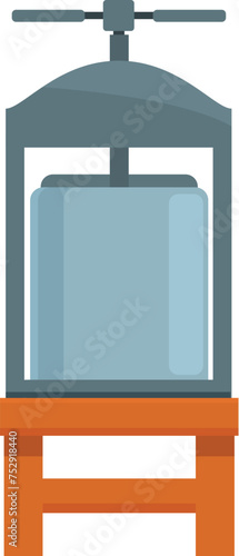 Press wine production icon cartoon vector. Home process. Fruit fresh sector