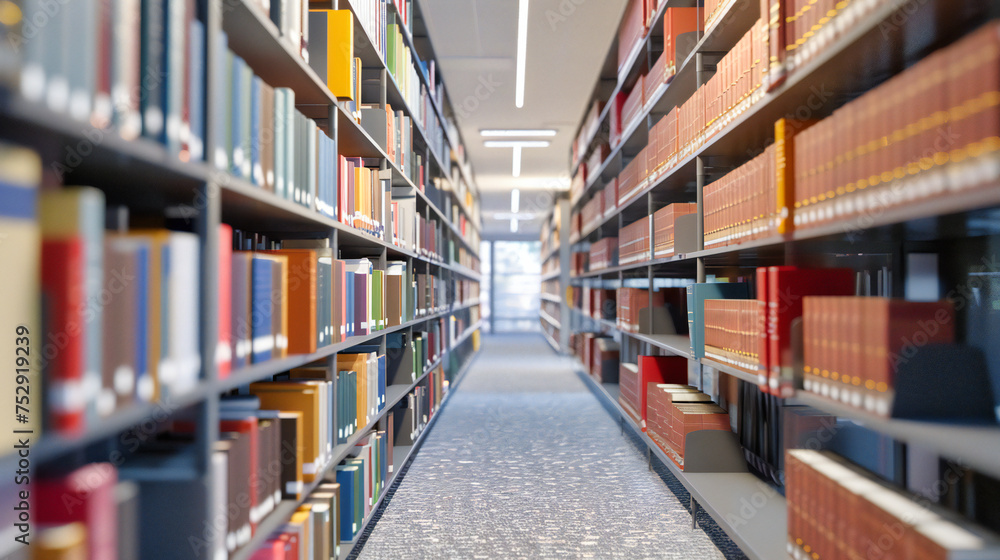 Knowledge Lined in Rows, The Silent Guardians of Literature and Learning, A Librarys Timeless Invitation