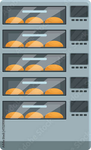 Bread factory oven icon cartoon vector. Bakery production. Seed plant product