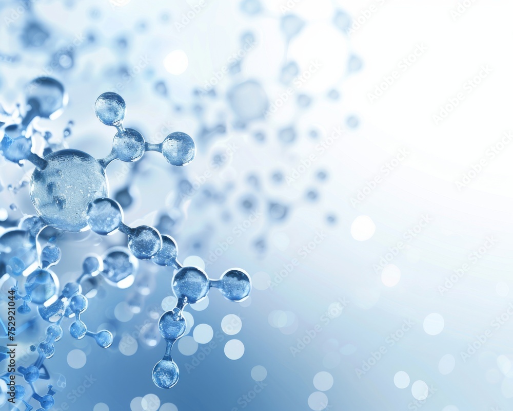 abstract background 3d image of scientific molecules Spacious layout Bright and subtle atmosphere White and blue tone abstract background 3d image of scientific molecules Spacious layout Bright and subtle atmosphere White and blue tone