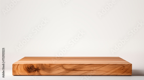 Wooden Platform Empty Blank Plate Podium photo