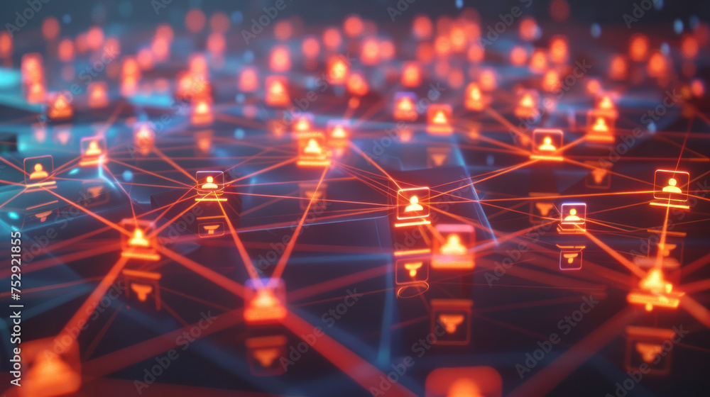 Digital Network Lines and Icon Connections Background. Technological Innovation and Abstract for Futuristic Business Communication, Modern Cyber Infrastructure, and Advanced Data Integration Digital Network Lines and Icon Connections Background. Technological Innovation and Abstract for Futuristic Business Communication, Modern Cyber Infrastructure, and Advanced Data Integration