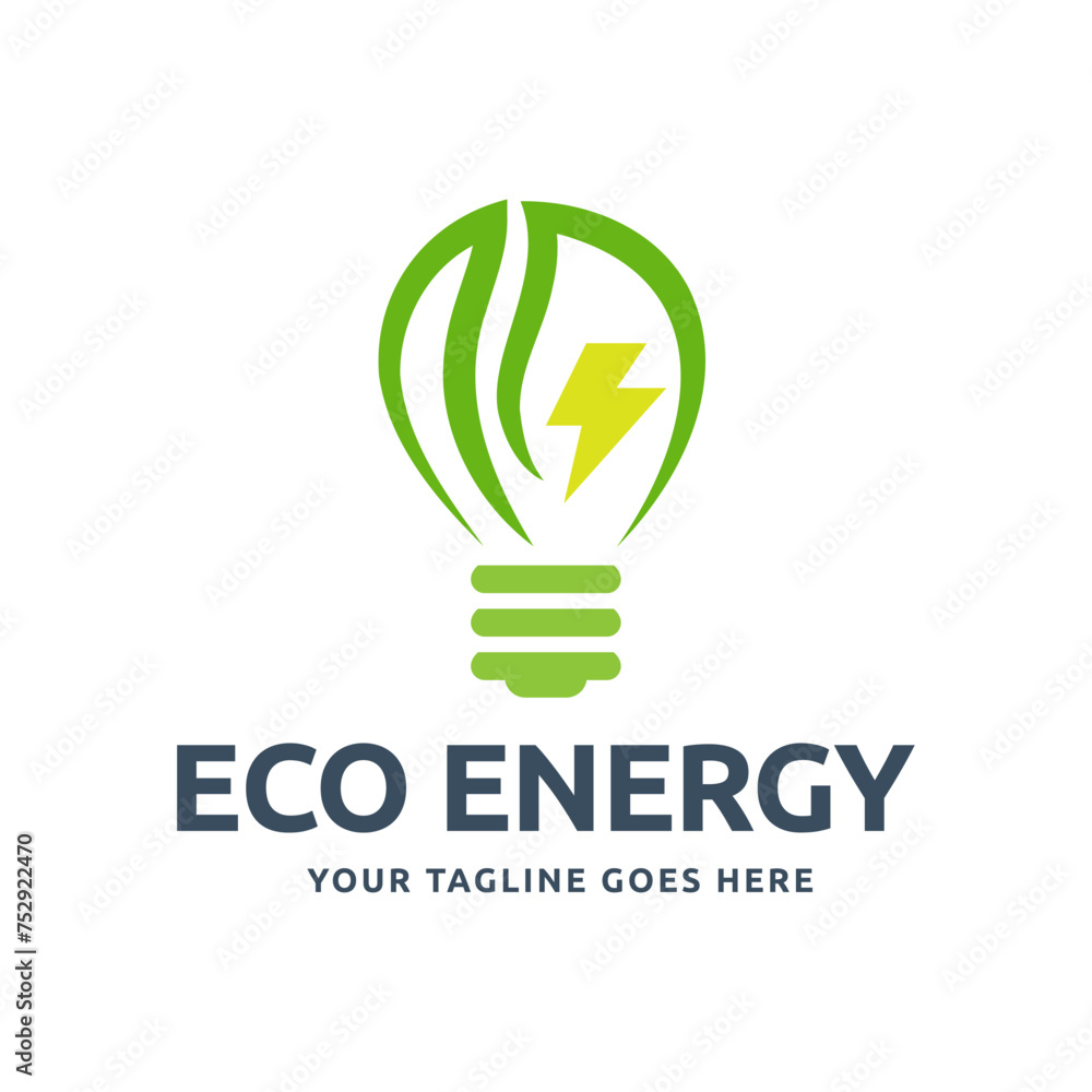 Ecology bulb lamp with leaf logo. Renewable eco power logo vector Ecology bulb lamp with leaf logo. Renewable eco power logo vector