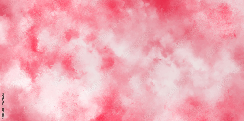 red and white  beautiful and colorful watercolor background. Abstract fantasy smooth hand drawn digital art watercolor background with cloud smoke. Brushed painted grunge abstract background