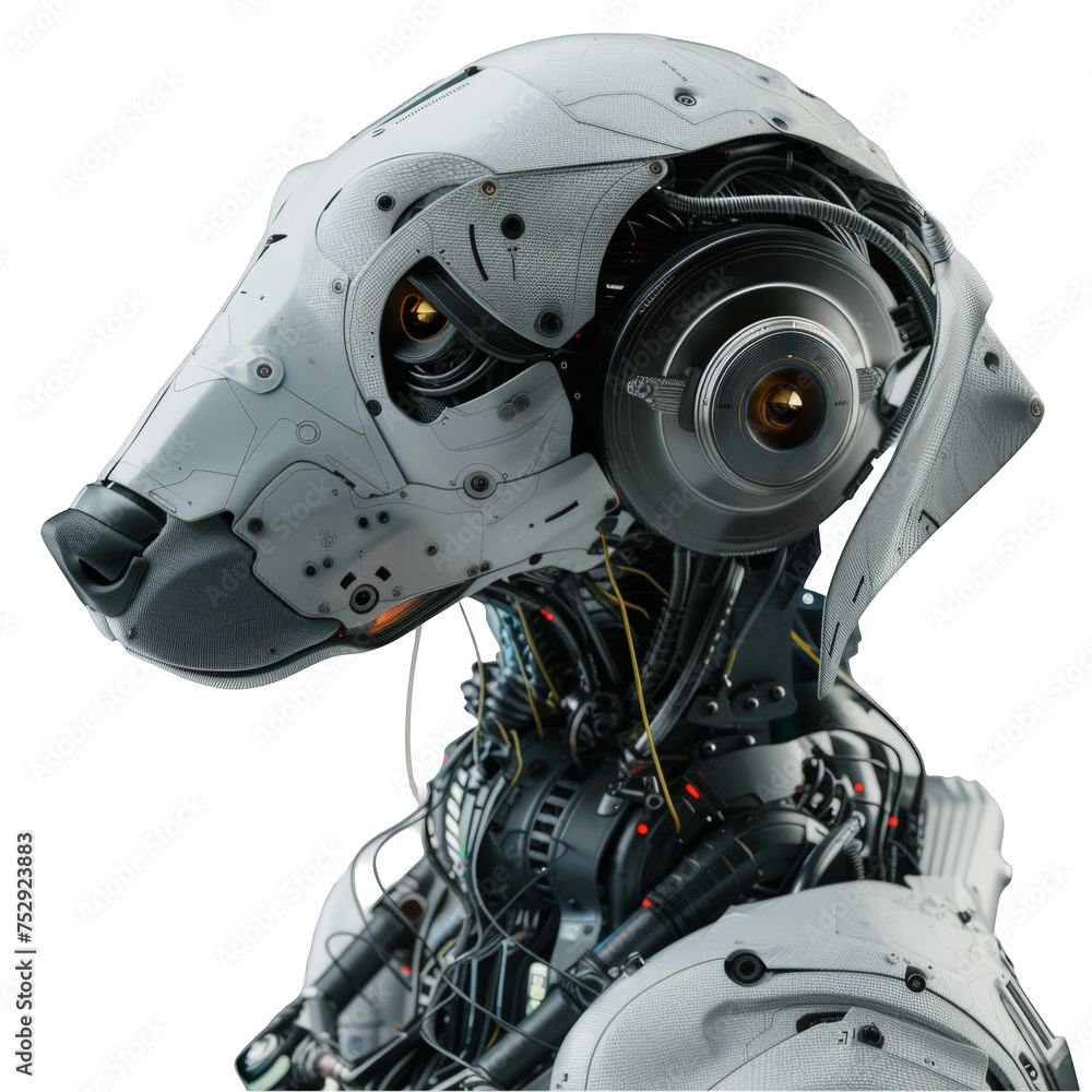 Fototapeta premium Robot Dog With Camera Attached to Head