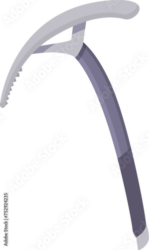 Ice pick axe icon cartoon vector. Arctic exploration. Flag scientist north pole