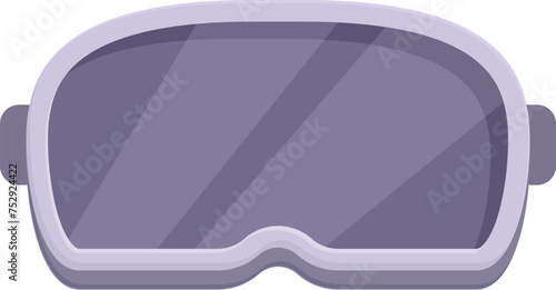 Arctic protection glasses icon cartoon vector. Ice pole exploration. Science travel