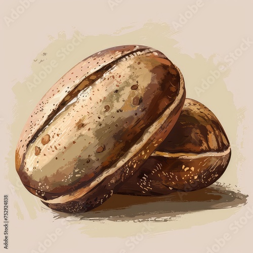 Breadnut Vector Illustration Set photo