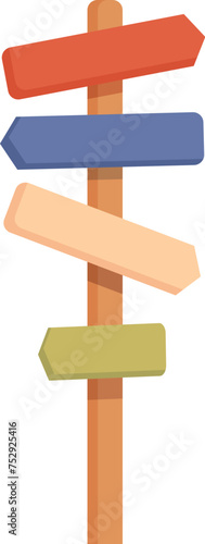 Arctic exploration direction pillar icon cartoon vector. Scientist expedition. Winter snow frozen