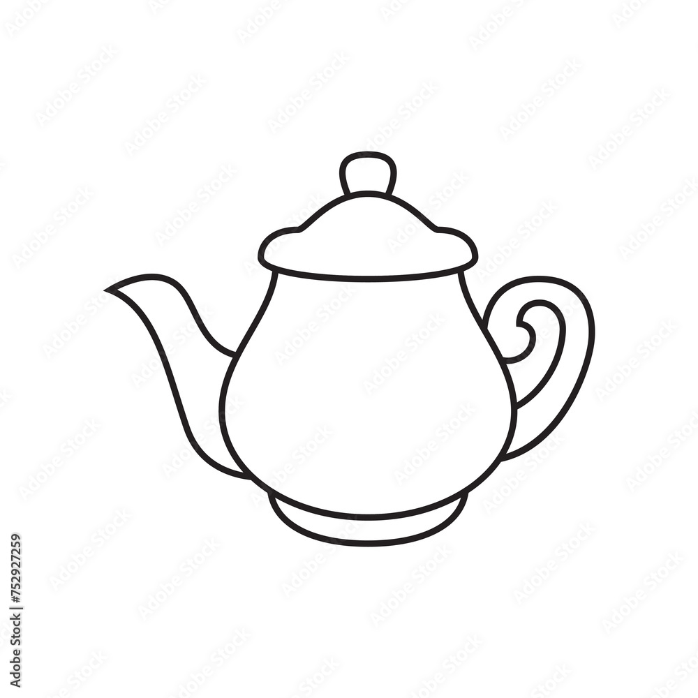 Kettle line icon, kitchen and teapot, kettle vector icon. Kettle line icon, kitchen and teapot, kettle vector icon.