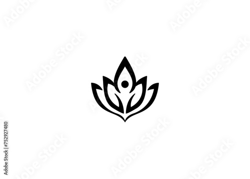 Lotus icon vector design illustration isolated on white background. vector design logo template