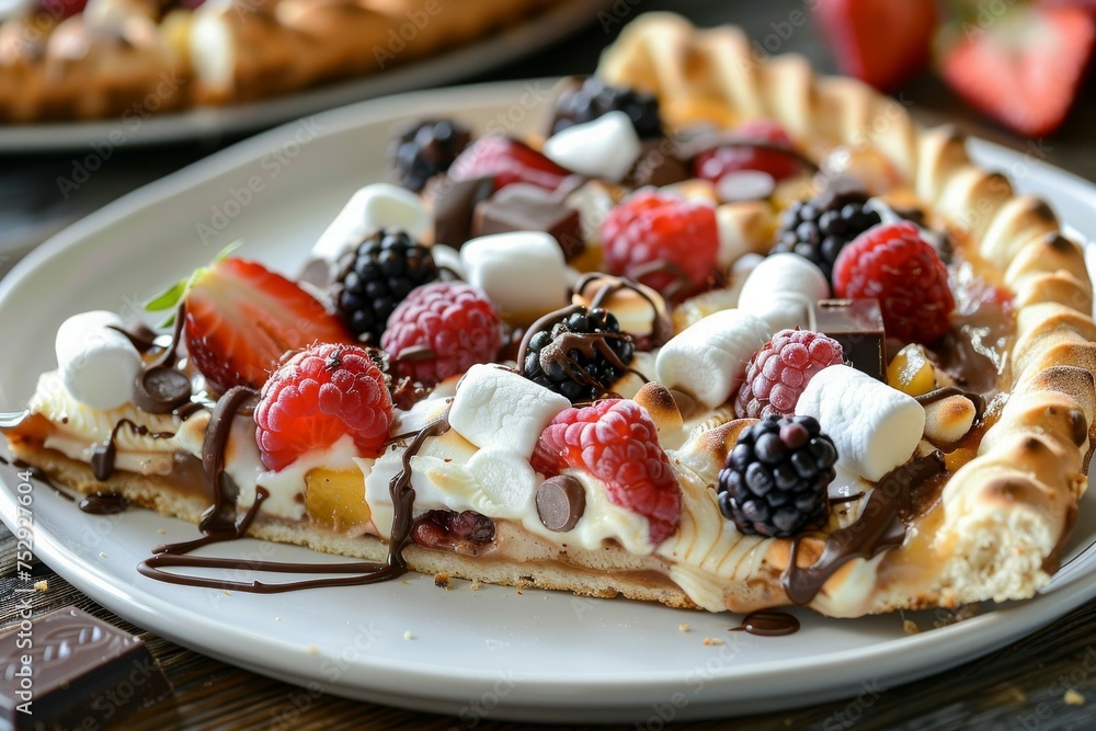 Sweet Dessert Pizza Slice Sweet Dessert Pizza Slice