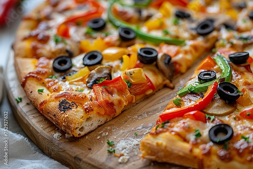 Vibrant Veggie Pizza Slice