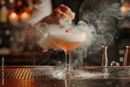 Smoky Cocktail Presentation