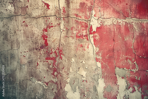close up horizontal image of scratched ruined wall background Generative AI