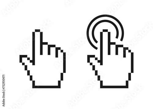 Mouse cursor icons. Linear style. Vector icons