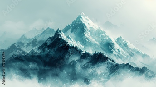 Simple artistic background hill blue mountain © kitti