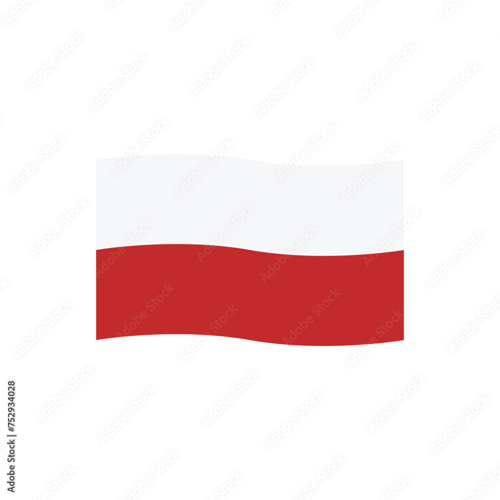 poland flag icon vector poland flag icon vector