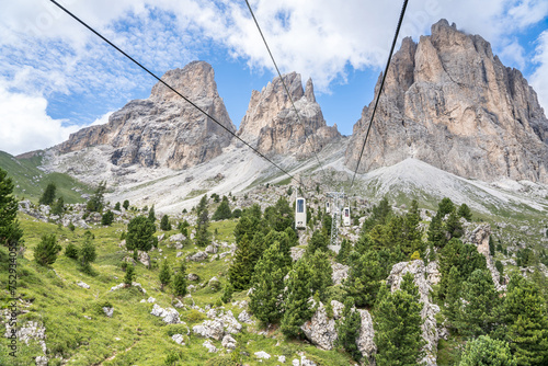 Telecabina Sassolungo, South Tyrol, Italy photo