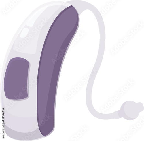 Loud hearing aid icon cartoon vector. Level sound analog. Medicine health