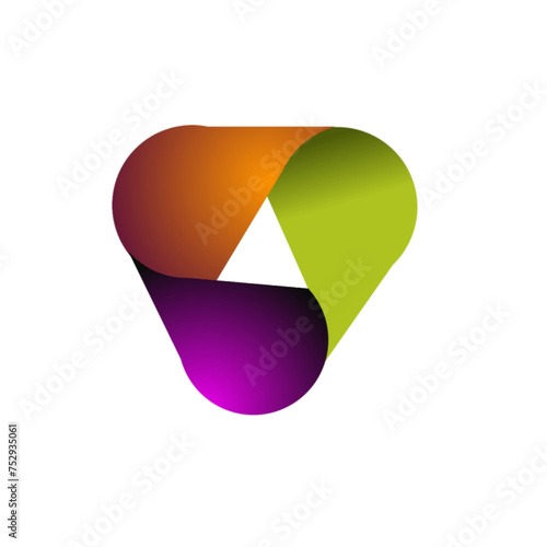 3d swirl logo abstract on white background professional colorful swirl logo design 
