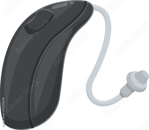 Intensity hearing aid icon cartoon vector. Medicine sound. Health care ear