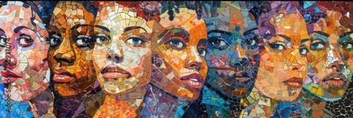 A mosaic collage of diverse women faces