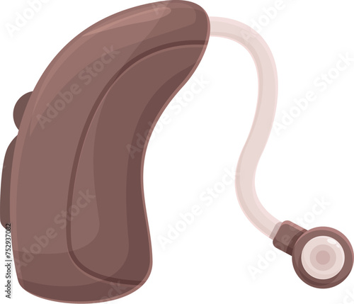 Level care ear icon cartoon vector. Hearing aid. Surgery volume sound