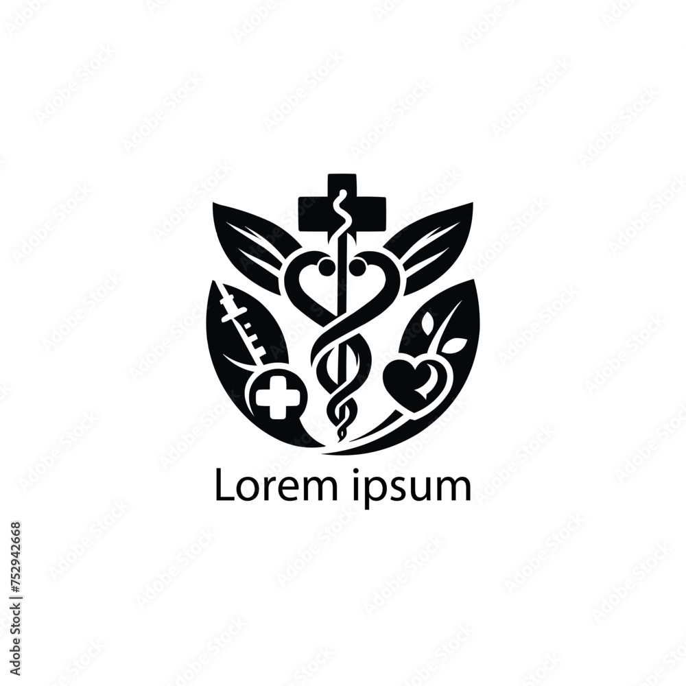 Flat design nurse logo template collection Flat design nurse logo template collection