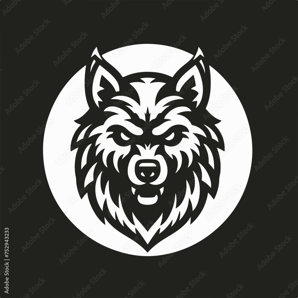werewolf wolf logo vector logo icon sticker tattoo.