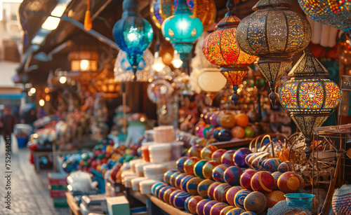 Vibrant Ramadan Bazaar  Exploring the Colorful World of Moroccan Market Festivities