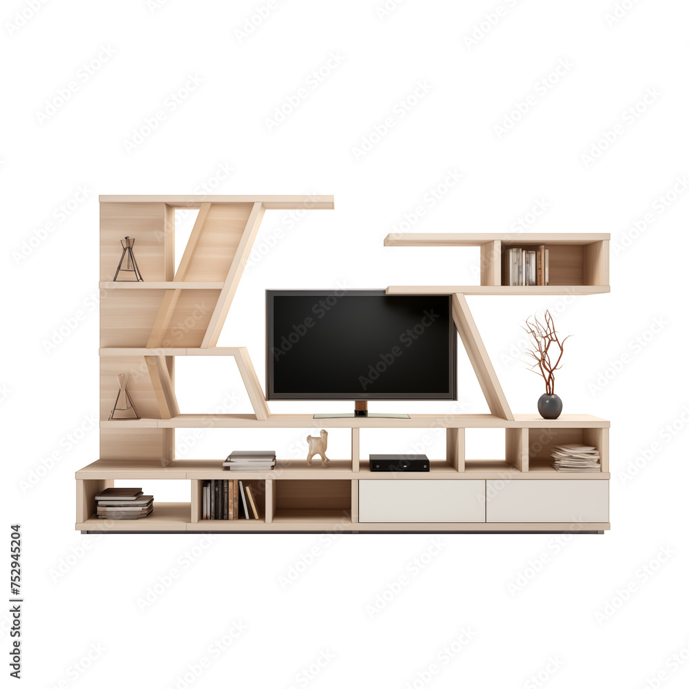 Obraz na plátně 3d render of a modern tv and furniture