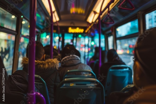 Busy Public Bus Commute