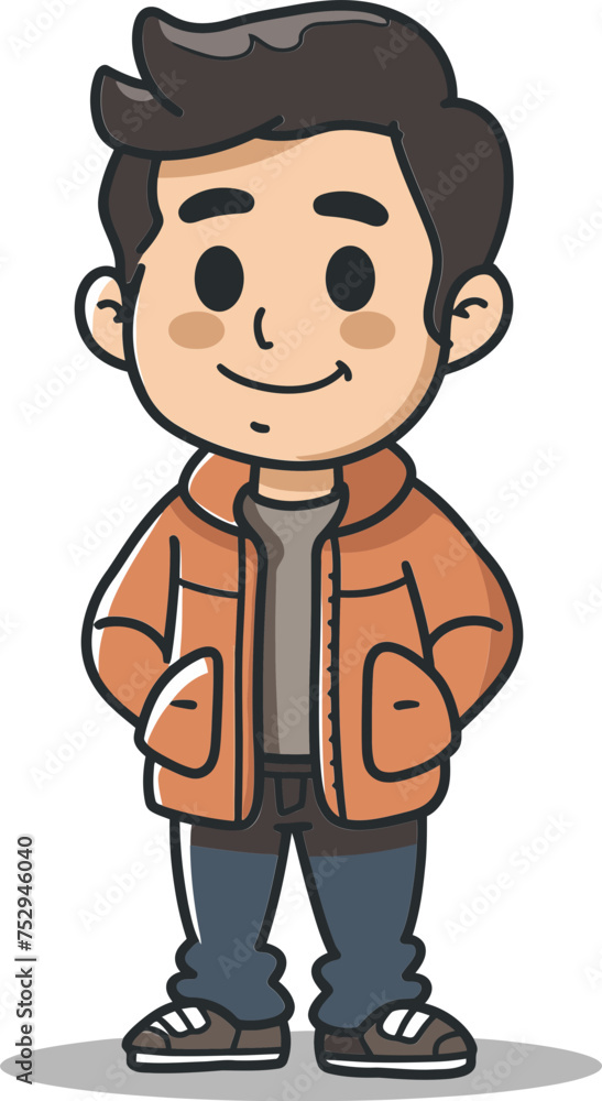 Thoughtful Man Deep in Contemplation in Vector Form Thoughtful Man Deep in Contemplation in Vector Form