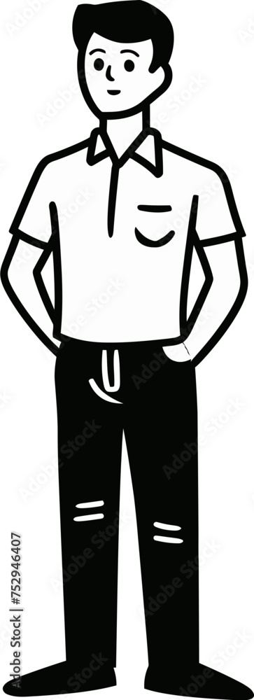 The Stalwart Man Unyielding Strength in Vector Illustration The Stalwart Man Unyielding Strength in Vector Illustration