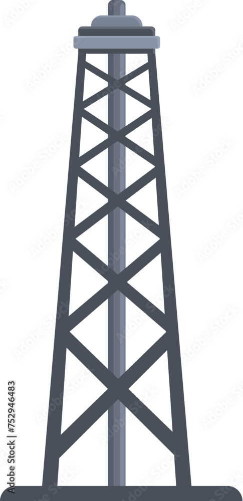 Tower platform gas icon cartoon vector. Natural flame. Energy sector Tower platform gas icon cartoon vector. Natural flame. Energy sector