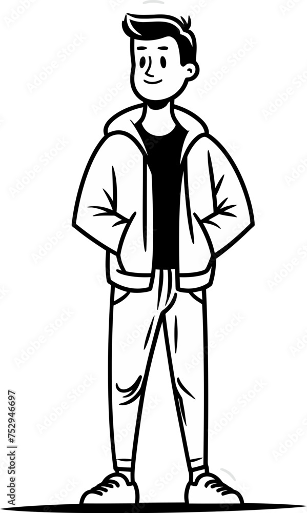 Man and Train Railway Journey in Vector Graphics Man and Train Railway Journey in Vector Graphics