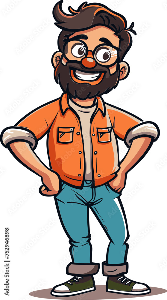 Man in Twilight Crepuscular Calm in Vector Art Man in Twilight Crepuscular Calm in Vector Art