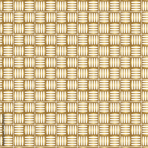 Golden Bricks Style Tiles Pattern Design Background 