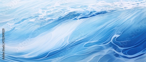 Serenity of the Waves: An Abstract Aquatic Dance in Blue Hues - Generative AI © Gelpi