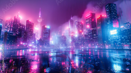 City at Twilight, A Metropolis Awakens, Lights and Shadows Dance on the Urban Stage © Taslima