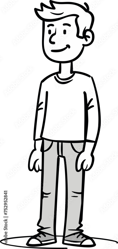 Man and Skyline Urban Panorama in Vector Graphics Man and Skyline Urban Panorama in Vector Graphics