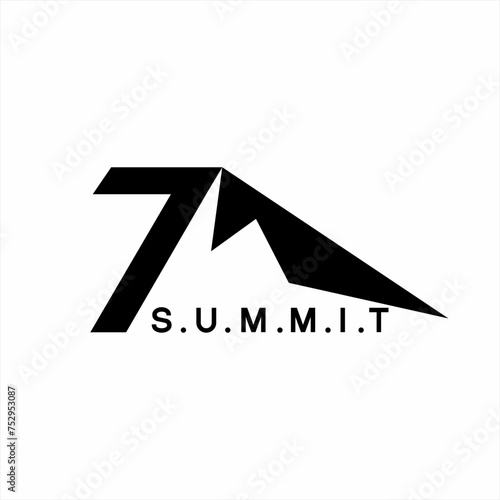7 iceberg summit logo design. photo