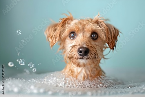 Terrier Puppy Bubbling with Mischievous Delight