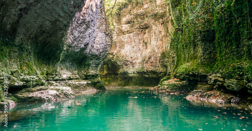 Marville Canyon with rocks and river in Georgia