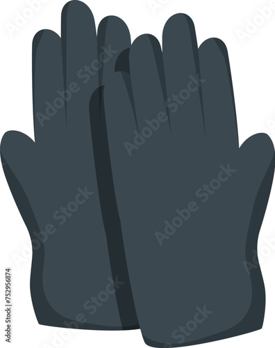 Coal mining gloves icon cartoon vector. Cart trolley wagon. Rock energy fossil