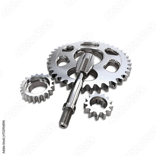 gears and cogs isolated on white