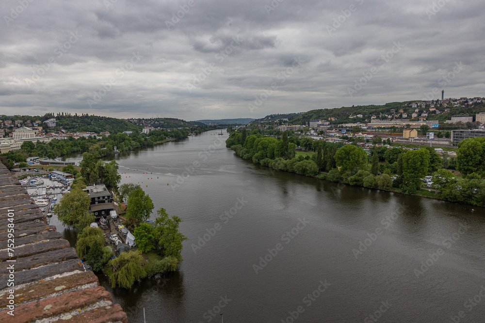 overview river in Praque